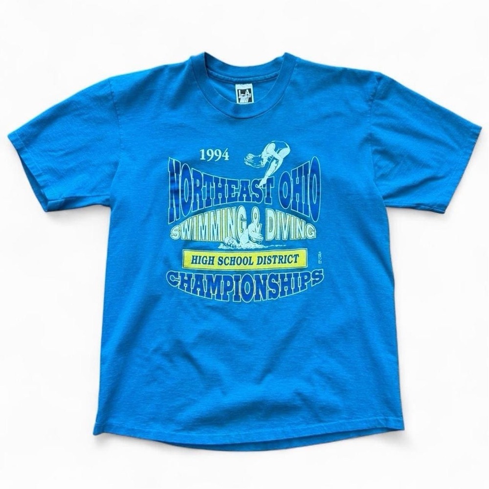 Vintage 90s Ohio Swim & Diving High School Championship T-Shirt XL Sportswear